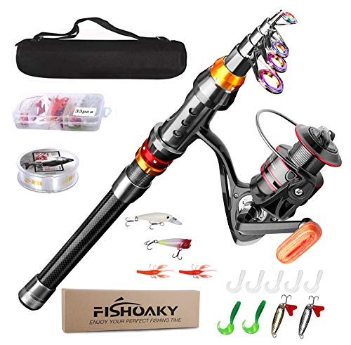 SKY-TOUCH Fishing Rod kit, Carbon Fiber Telescopic Fishing Pole and Reel  Combo with Line Lures Tackle Hooks Reel Carrier Bag for Adults Travel  Saltwater Freshwater price in UAE,  UAE